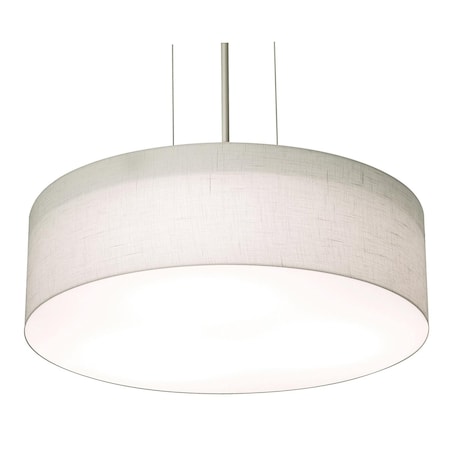 Afx Anton 12" LED Pendant - Satin Nickel Finish - Linen White Shade ANP1214LAJUDSN-LW